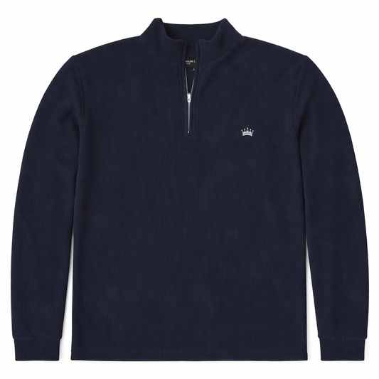 Soft Corduroy Q-Zip (Navy)