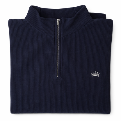 Soft Corduroy Q-Zip (Navy)