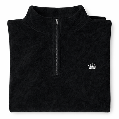 Soft Corduroy Q-Zip (Midnight Black)